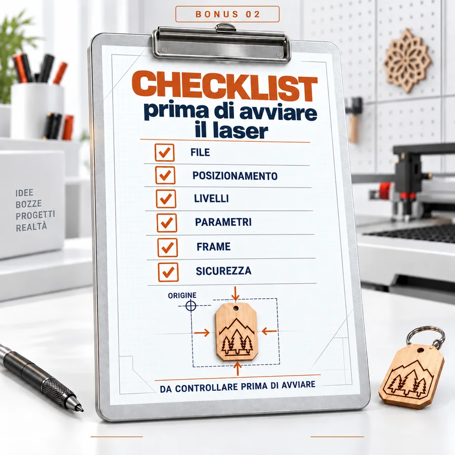 Bonus 2: Checklist prima di avviare il laser